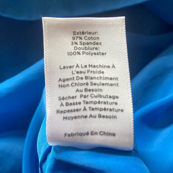 Talbots Women's Blue Diamond Bandana Floral Print Lined Skirt Sz 8 Side Zip NWOT - Picture 7 of 7